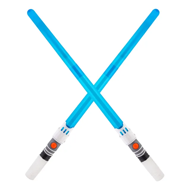 Espada Sabre De Luz 2x1 Star Wars Space Squad Com Som E Luz