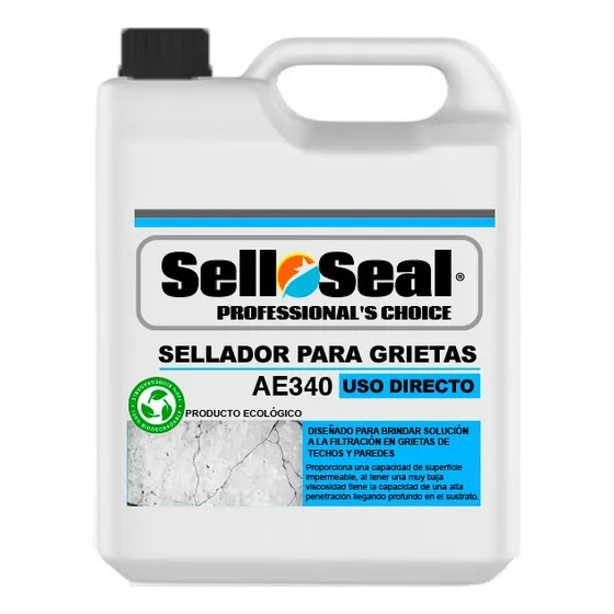 Sellador Acrílico Para Grietas Y Fisuras 4 Lts - Selloseal Color Transparente