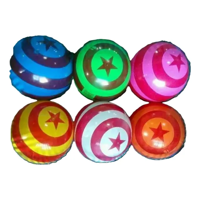 Pack 10 Pelotas Inflables De Goma Para Niños Playa 22cm