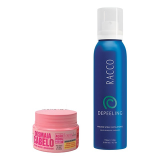 Mousse Para Depilação Depeeling 150ml + Mini Máscara - Racco Mousse Para Depilação Depeeling 150ml + Mini Máscara - Racco