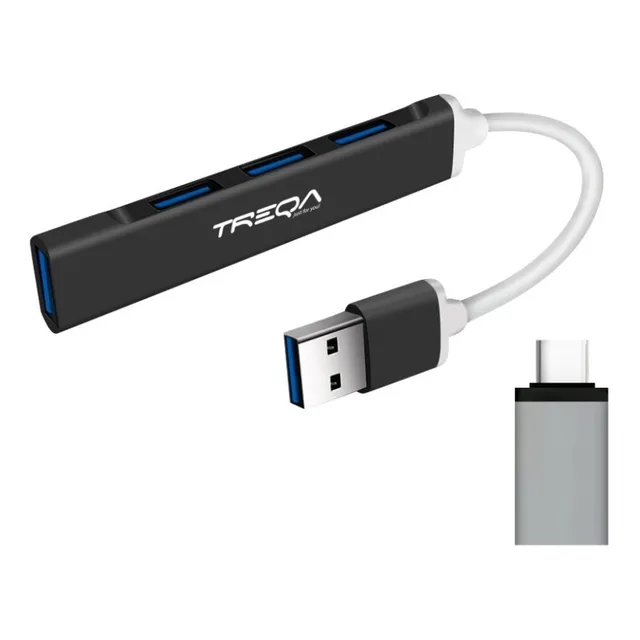 Hub Usb Con Adaptador Tipo C 4 Puertos 3.0 | Ero