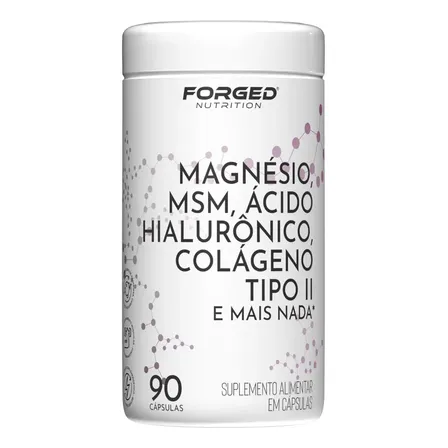 Magnésio + Msm + Ácido Hialurônico + Colágeno Tipo Ii Suporte Articular E Flexibilidade 90 Cápsulas - Forged Nutrition