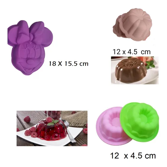 Molde De Silicón Para Porciones Gelatinas Flan  Repostería