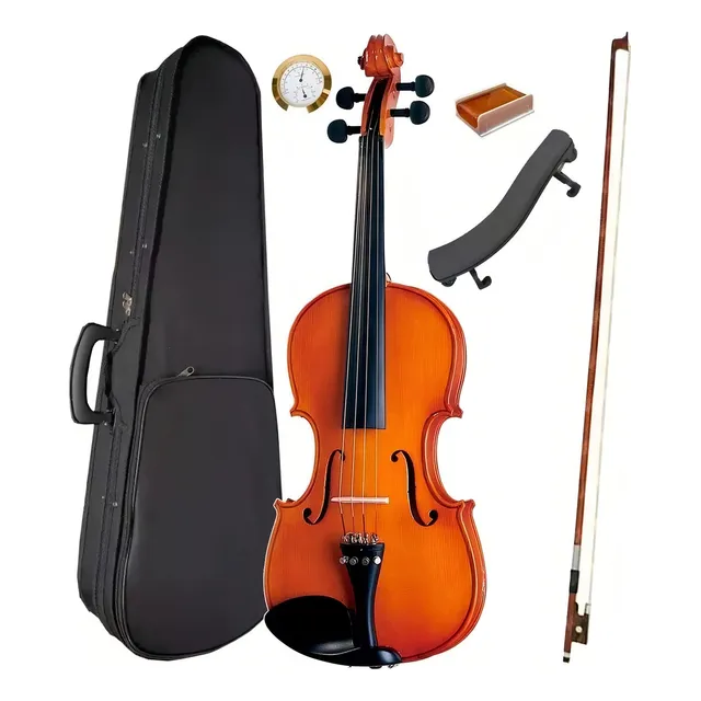 Violino Michael 4/4 Vnm40 Completo Com Estojo, Arco E Breu Cor Natural