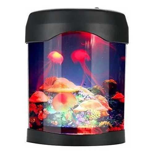 Usb Led Mini Escritorio Artificial Medusas Lampara Cambio D