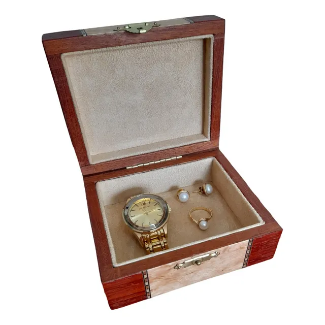 Joyeros De Madera Fino Estuche Para Reloj Pequeño Cofre Caja