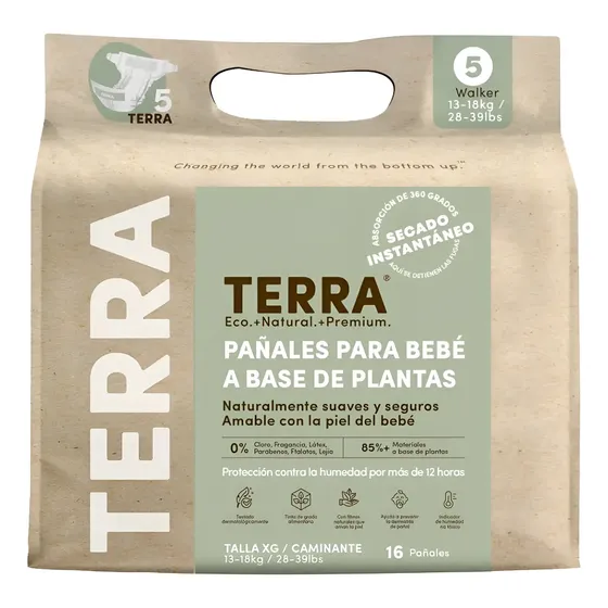 Pañales Terra Biodegradables X 1 Paquete
