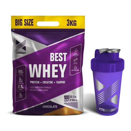 Xtrenght Proteina 3kg + Shaker Pro - Envio Gratis!! 3 Kg