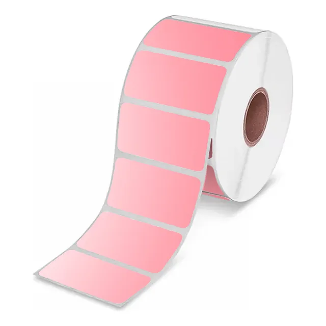 Rollo Etiquetas Térmicas Adhesiva Rosado 50x30mm 1000u Color Rosado 50x30