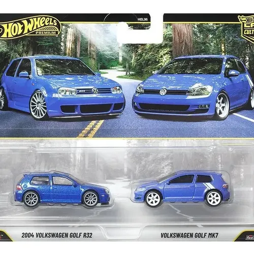 Conjunto Hot Wheels Premium Golf R32 E Mk7 Azul-cel ][ Coral Claro ...