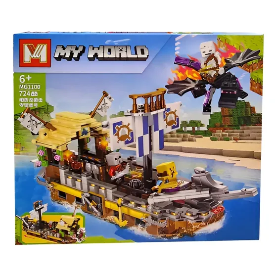 My World Barco Bloques Para Armar Gigante Mg1100 724 Pz