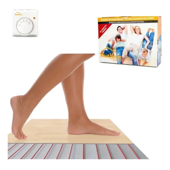 Piso Aquecido Radiante Elétrico Kit Banheiro Quarto 22m² P