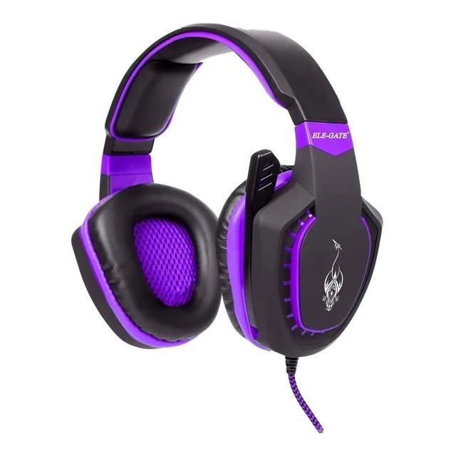 Audífonos Diadema Gamer Led Videojuegos Con Micrófono