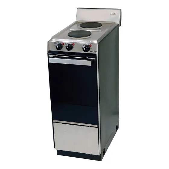 Cocina Electrica 2 Hornallas Brogas Horno Con Visor Acero Inoxidable 220v