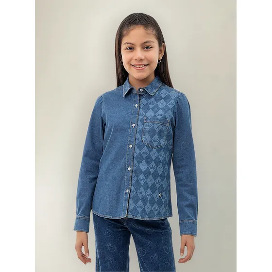 Blusas Moda Denim Niña Beyham
