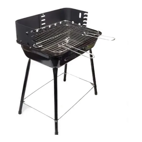 Asador Gibson De Acero Al Carbón Con Alturas Graduables Color Negro