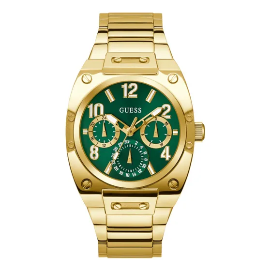 Reloj Caballero Prodigy Guess Mens Gold Hombre Dorado Fondo Verde
