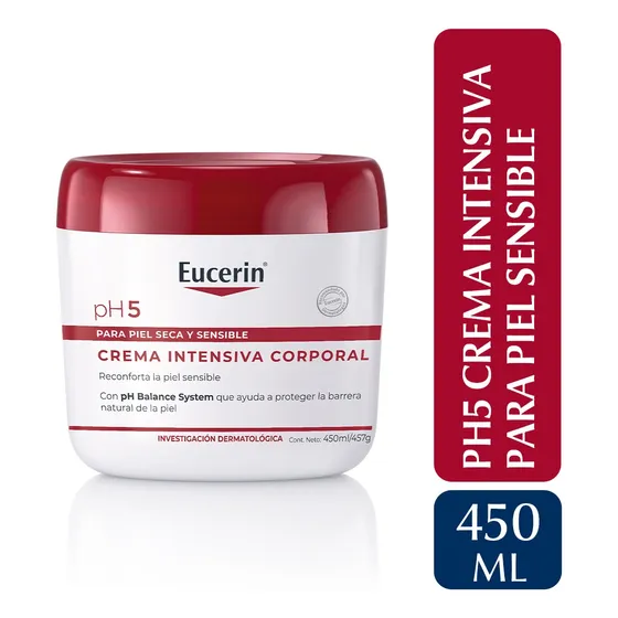 Crema Corporal Eucerin Intensiva Ph5 Piel Seca y sensible 450 ml