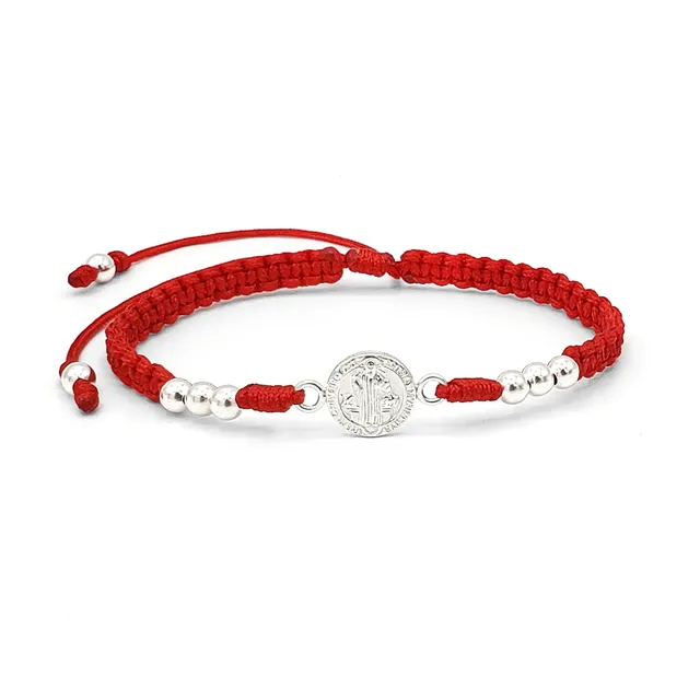 Pulsera San Benito De Abad Plata 925 Italiana Iconic Store