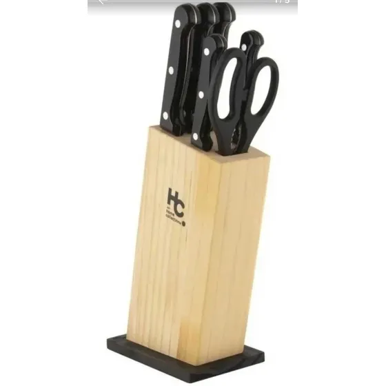 Juego Cuchillos Cocina Set Multipiezas + ! Color Platiado