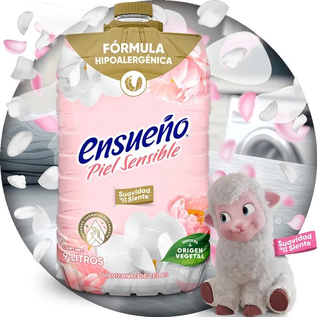 Suavizante De Telas Ensueño Piel Sensible 9 L