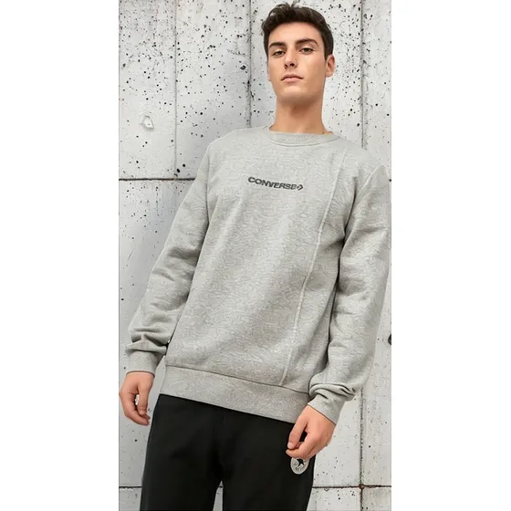 Polerón Hombre Your Basic Hombre Gris Converse
