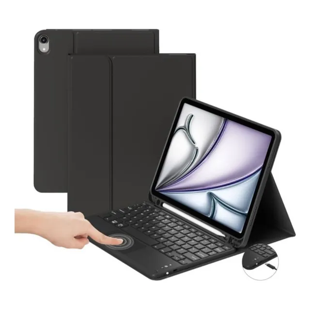 Funda Para iPad Air M3 2025 De 11 + Teclado Touch Español Ñ