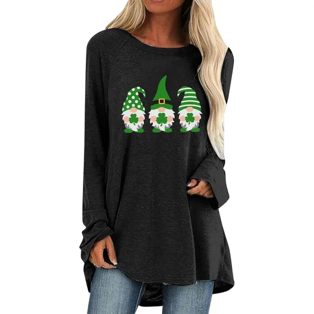 Blusa Moda Para Mujer Manga Larga Dia San Patricio Informal
