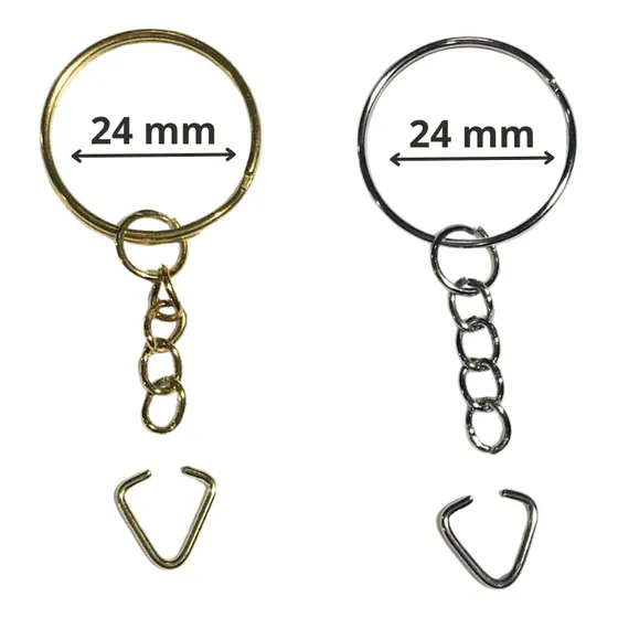 Aro Llavero Triángulo Acero 24mm Pack 200 Unid.