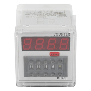 Contador De Relé Led Dh48j 220vac Com Display Digital 1-9999 Contador De Relé Led Dh48j 220vac Com Display Digital 1-9999
