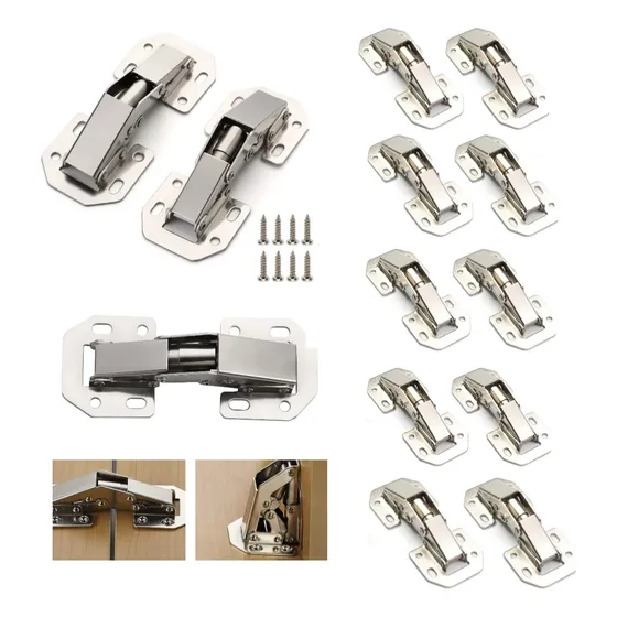 Set 10 Bisagras Bidimensional Oculta 90 Grados Con Tornillos