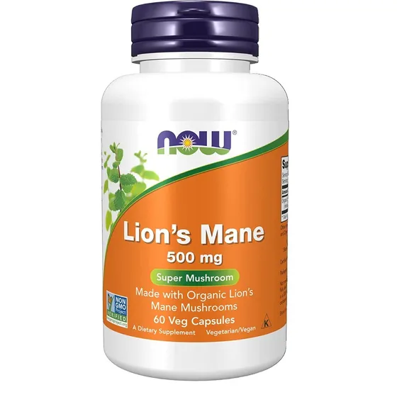 Now Foods Lion´s Mane 500mg, 60 Vcaps Sabor Sin Sabor