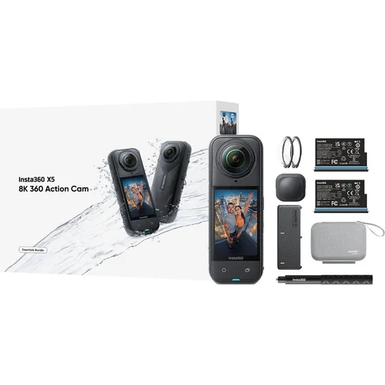 Camera Insta360 X5 Com Kit De Acessórios Essentials Bundle