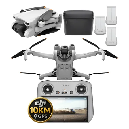 Mini Drone Com Câmera Gps Profissional 10km Dji033 4k Mini 3 Drone Com Camera Cinza