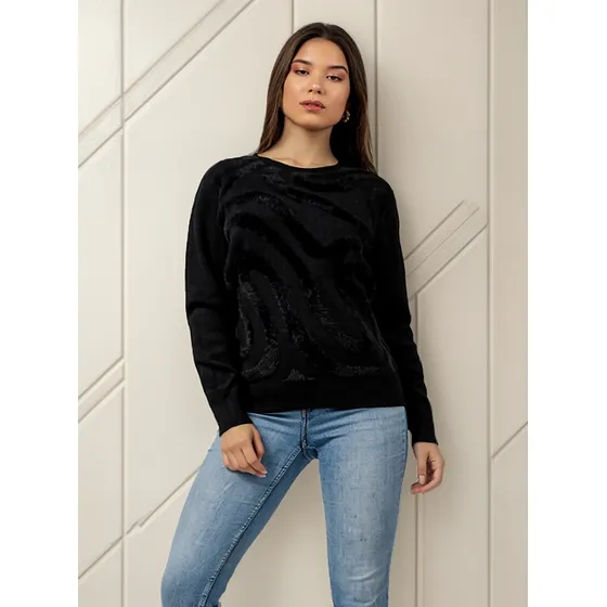 Sueter Polera Mujer De Cashemira Color Negro