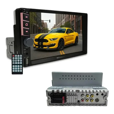 Multimídia Universal Soundfy Mp5 1 Din 7 Tela Capacitiva Preto