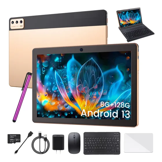 Tablet Android 13 10.1 Inch 6+128gb 8 Núcleos Wifi+bluetooth