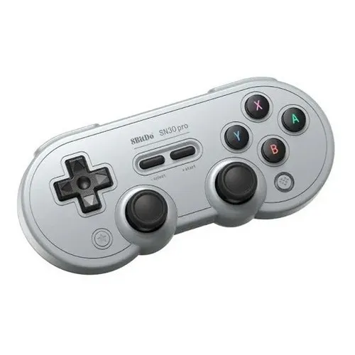 Control joystick inalámbrico 8BitDo SN30 Pro Game boy classic plata