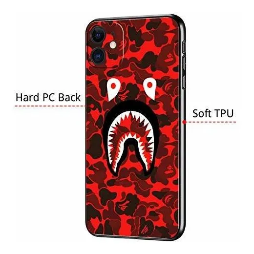 Para iPhone 11 Diseño Tiburon Delgada 6,1 Color Rojo