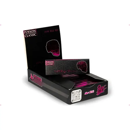Caixa De Seda Pequena 1 1/4  24 Livretos Poison Classic
