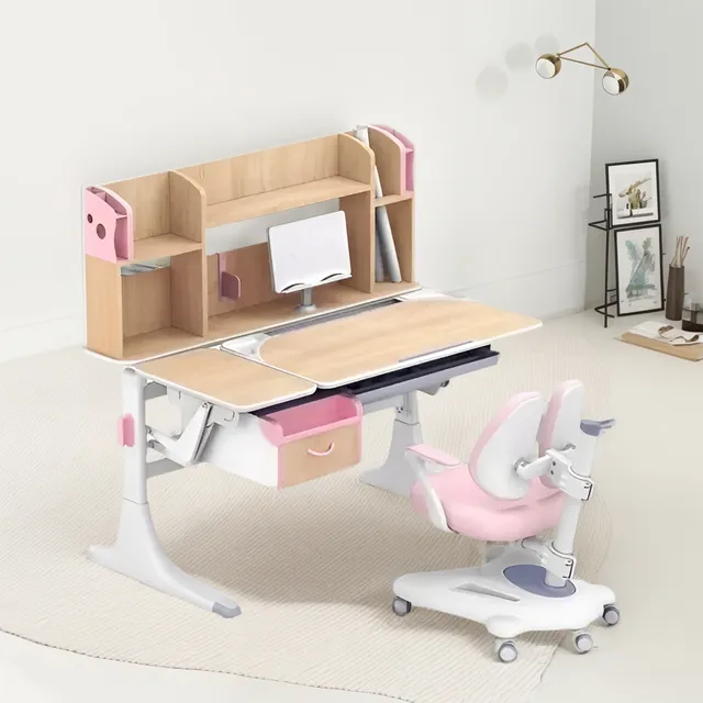 Escritorio Para Niños Con Silla Ergonómica Ajustable