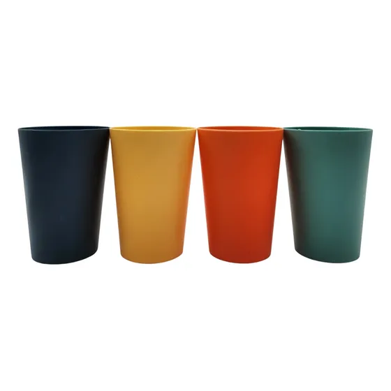 Pack 4 Vasos Plásticos De Colores Reutilizables Para Fiestas