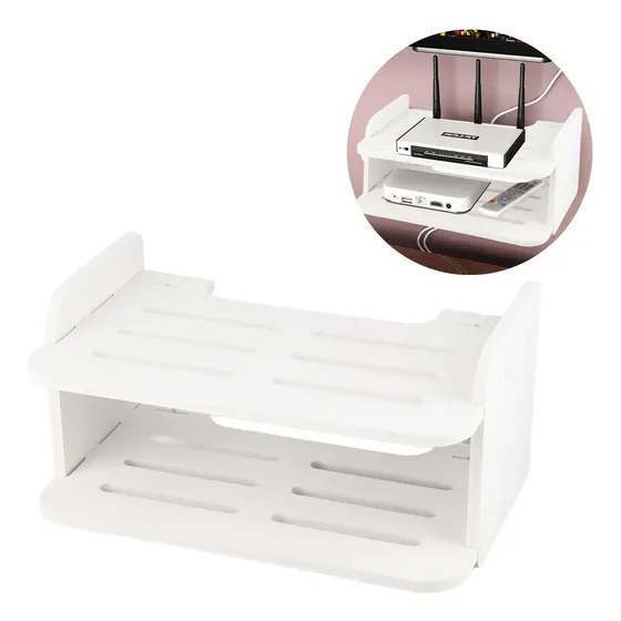Repisa Estante Soporte Canalera Modem Router Organizador