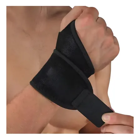 Munhequeira Protetor De Pulso Dor Tendinite Treino Neoprene Preto Lisa