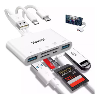 Adaptador Hub Usb C Otg Lector Para iPhone / iPad / Para Mac Adaptador Hub Usb C Otg Lector Para iPhone / iPad / Para Mac