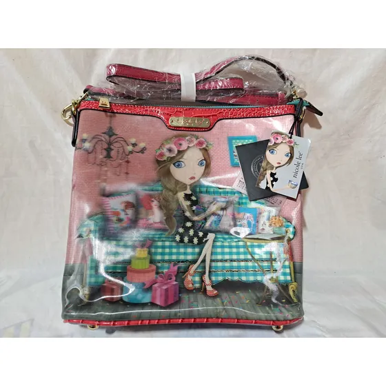 Bolso Tote Nicole Lee Rosado Con Asas En Rosa