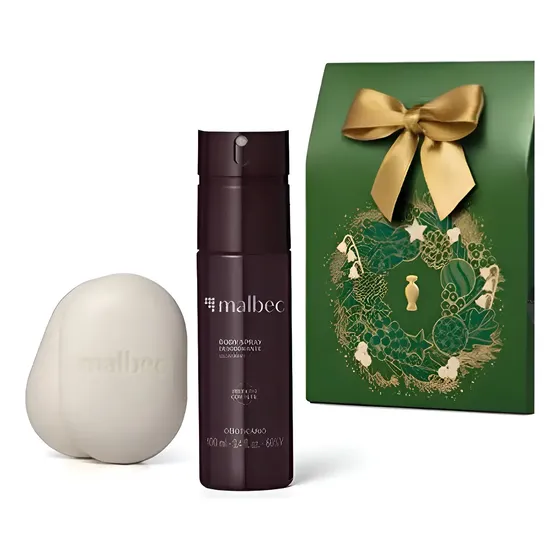 Malbec Body Spray + Sabonetes Natal 2025 O Boticário