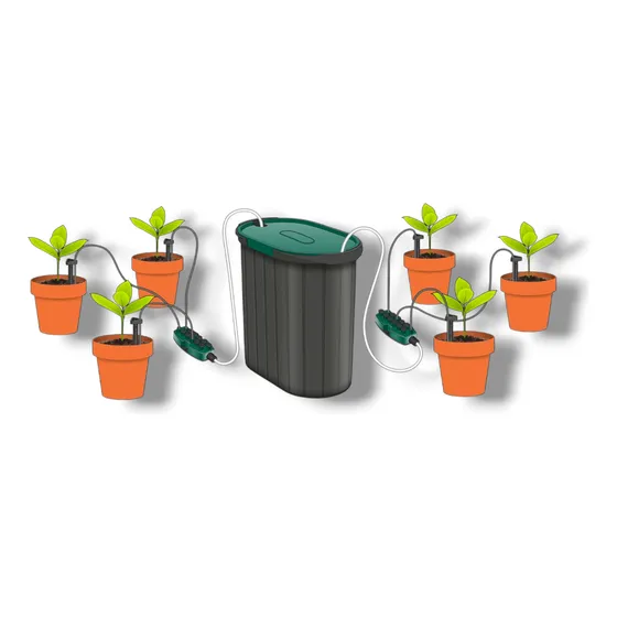 Kit Riego Automático 36 Plantas Felices 39m 65pzs