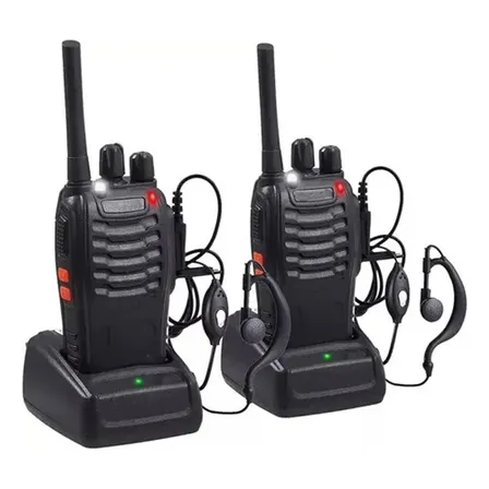 2x Radio Transmisor Walkie + 2 Manos Libres