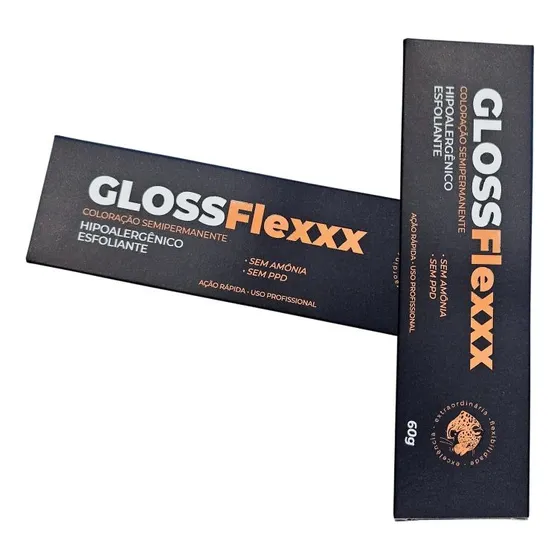 Coloração 100% Fios Brancos Gloss Flexx Kit Com 2 Unidades